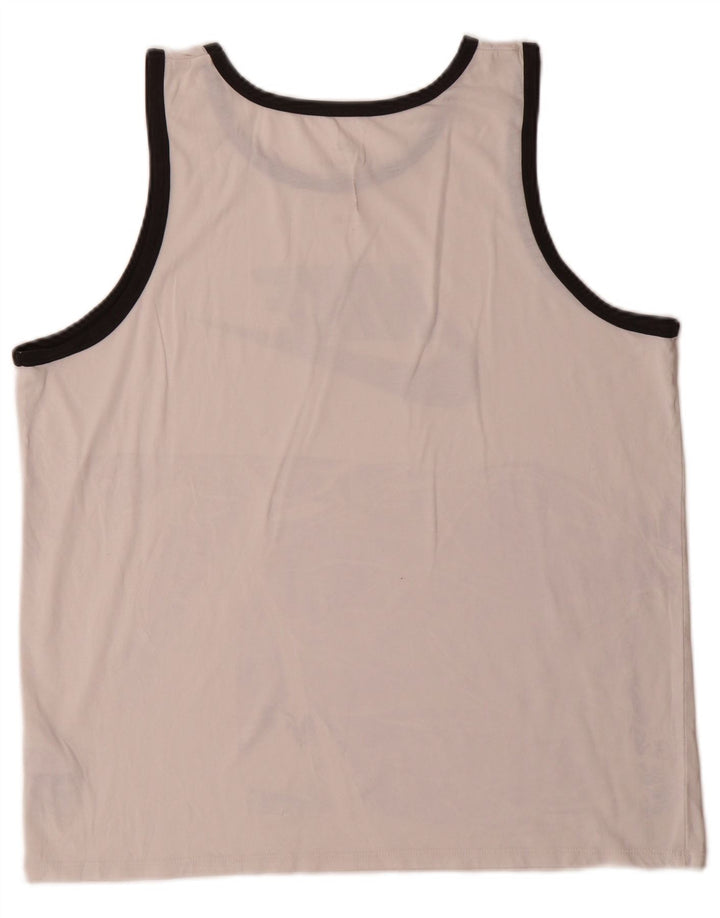 Nike Mens Athletic Cut Graphic Vest Top Large White Polyester
