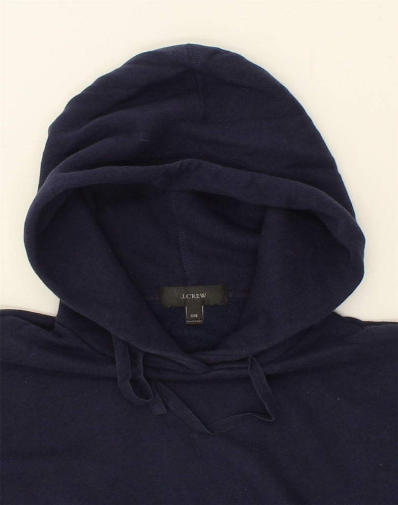 J. CREW Womens Hoodie Jumper UK 2 2XS Navy Blue Cotton | Vintage J. Crew | Thrift | Second-Hand J. Crew | Used Clothing | Messina Hembry 