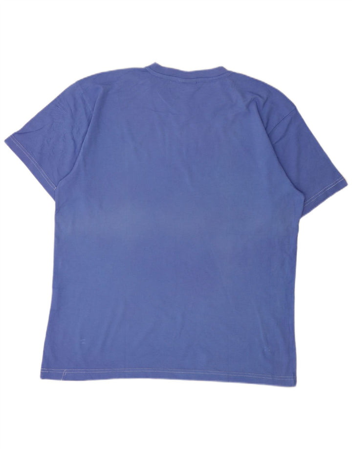 Champion Mens T-Shirt Top 2XL Blue Cotton