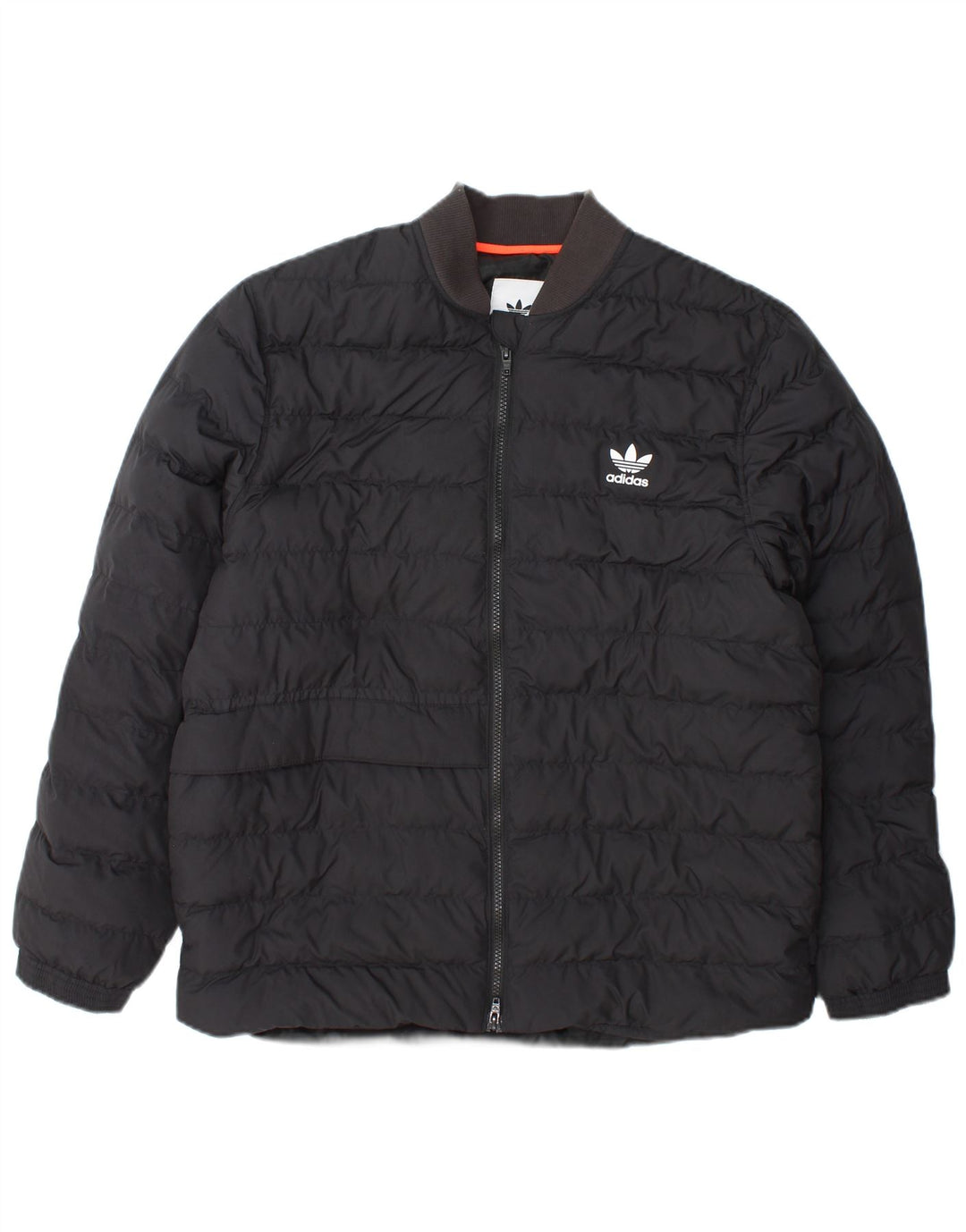 Adidas Mens Bomber Padded Jacket UK 38 Medium Grey Polyester