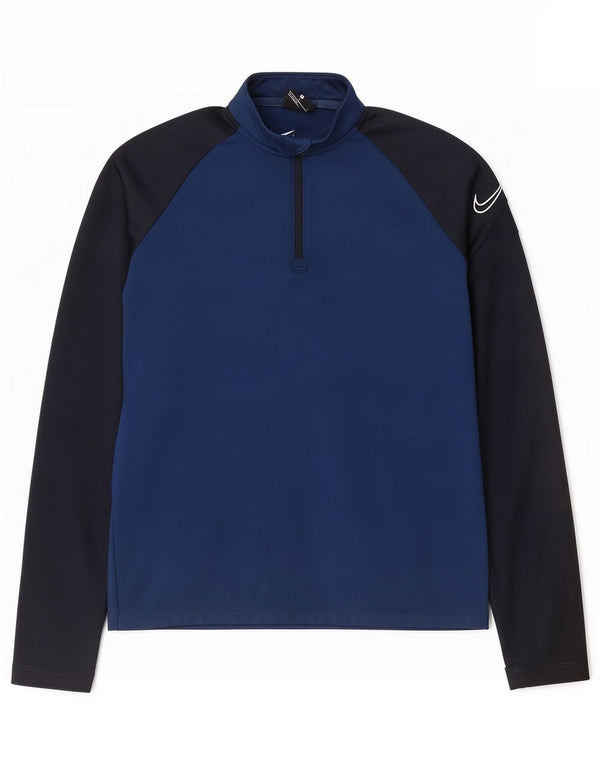 Nike Boys Dri Fit Pullover Tracksuit Top 12-13 Years Large Navy Blue