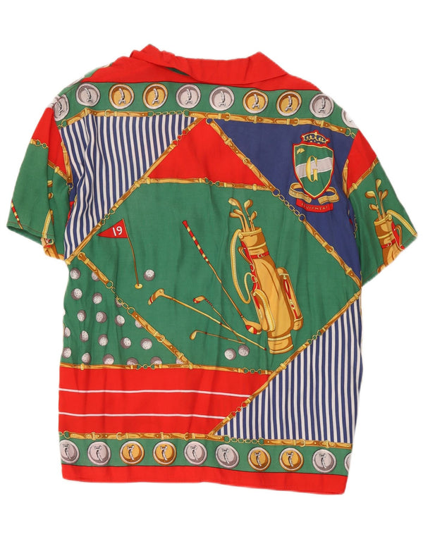 ELENA MIRO Womens Abstract Pattern Shirt Blouse UK 14 Medium Multicoloured