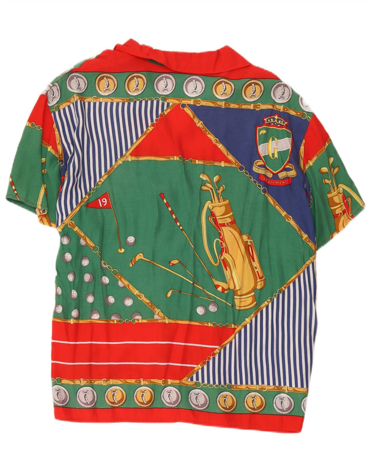 ELENA MIRO Womens Abstract Pattern Shirt Blouse UK 14 Medium Multicoloured