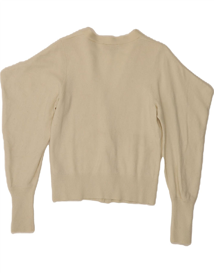TED BAKER Womens Crop Cardigan Sweater Size 1 XS Off White Wool Vintage Ted Baker and Second-Hand Ted Baker from Messina Hembry 