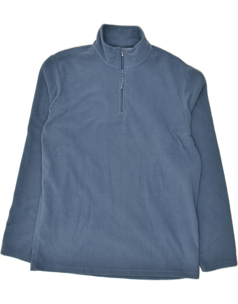 MOUNTAIN WAREHOUSE Mens Zip Neck Fleece Jumper Large Blue Polyester Vintage Mountain Warehouse and Second-Hand Mountain Warehouse from Messina Hembry 