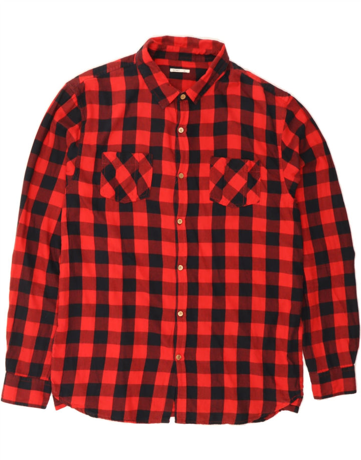 SCOUT Mens Flannel Shirt XL Red Check Cotton Vintage Scout and Second-Hand Scout from Messina Hembry 