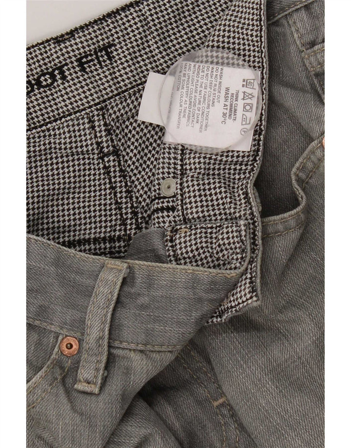 Marks & Spencer Mens Bootcut Jeans W30 L26 Grey Cotton