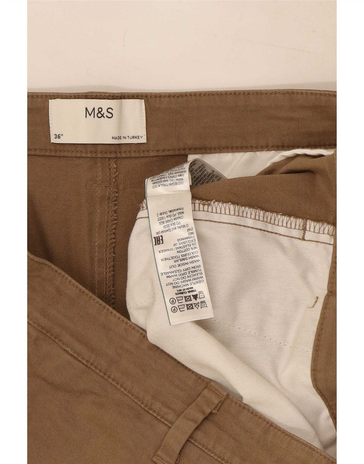 Marks & Spencer Mens Chino Shorts Large W36 Beige Cotton