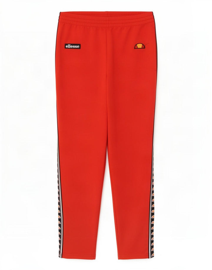 Ellesse Mens Graphic Tracksuit Trousers Medium Red Colourblock Polyester