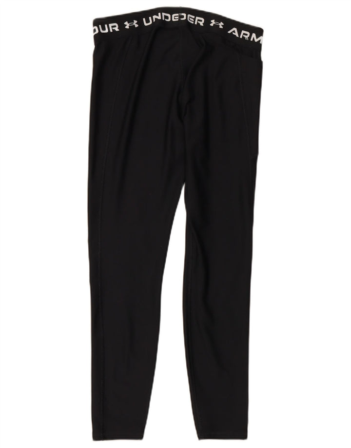 UNDER ARMOUR Womens Graphic Leggings UK 14 Large  Black Polyester