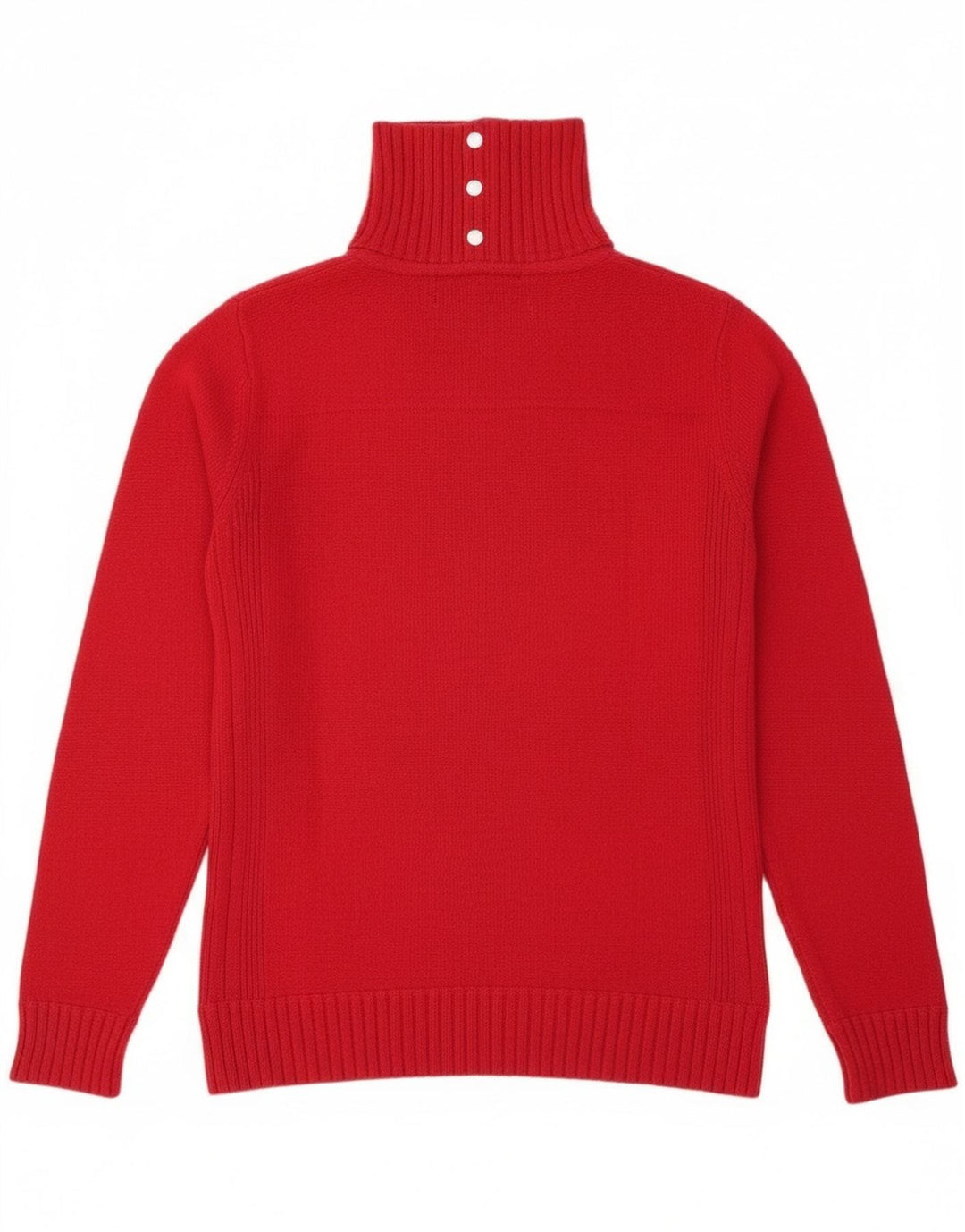 Gas Womens Button Neck Jumper Sweater UK 16 Large Red Wool