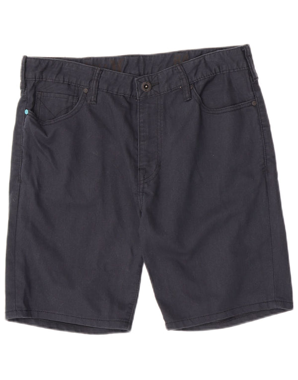 Hurley Mens Casual Shorts W32 Medium Navy Blue Cotton