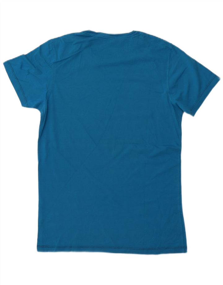 JACK & JONES Mens Graphic T-Shirt Top Large Blue Cotton