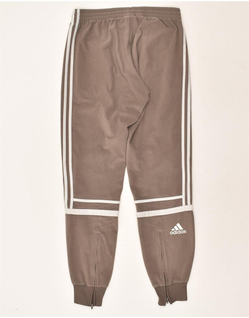 ADIDAS Womens Tracksuit Trousers Joggers UK 14 Medium Brown Polyester | Vintage Adidas | Thrift | Second-Hand Adidas | Used Clothing | Messina Hembry 