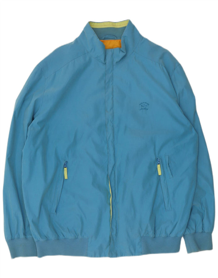 Paul & Shark Mens Bomber Jacket UK 42 XL Blue Polyester