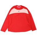 Nike Mens Graphic Top Long Sleeve 2XL Red Colourblock Polyester