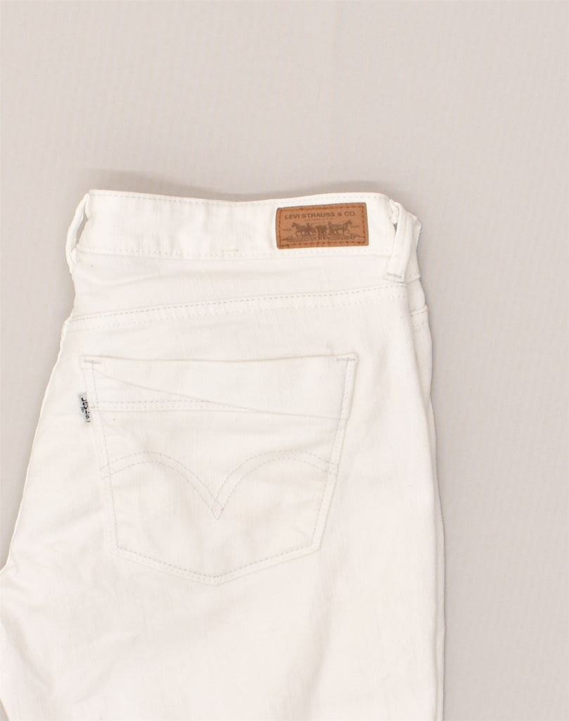 LEVI'S Womens Slim Capri Jeans US 8 Medium W30 L23 White Cotton | Vintage Levi's | Thrift | Second-Hand Levi's | Used Clothing | Messina Hembry 