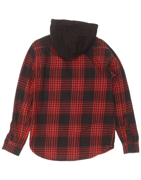 Zara Mens Lumberjack Relaxed Fit Flannel Shirt Medium Red Plaid Cotton