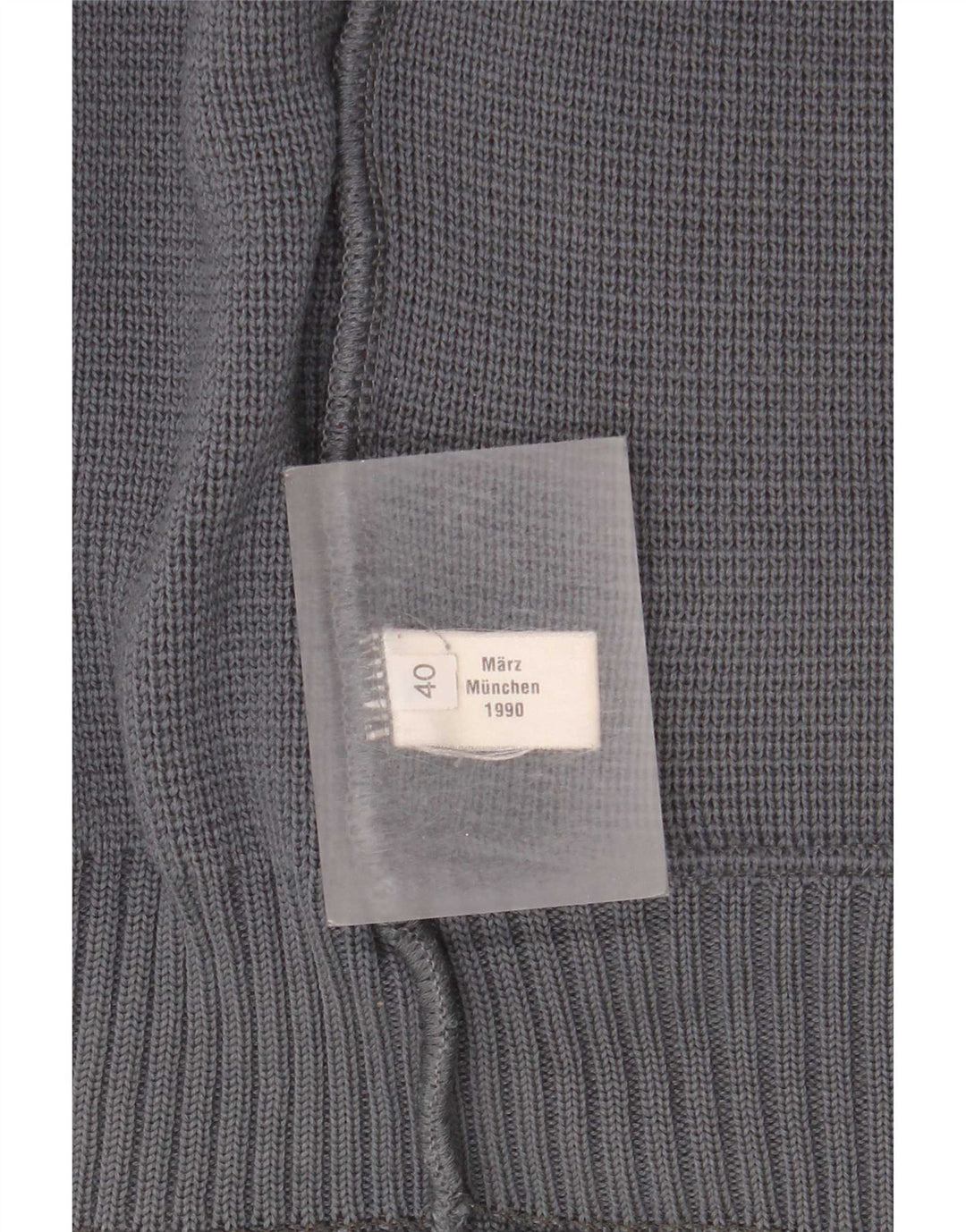 Vintage Mens Cardigan Sweater EU 40 Medium Grey Wool
