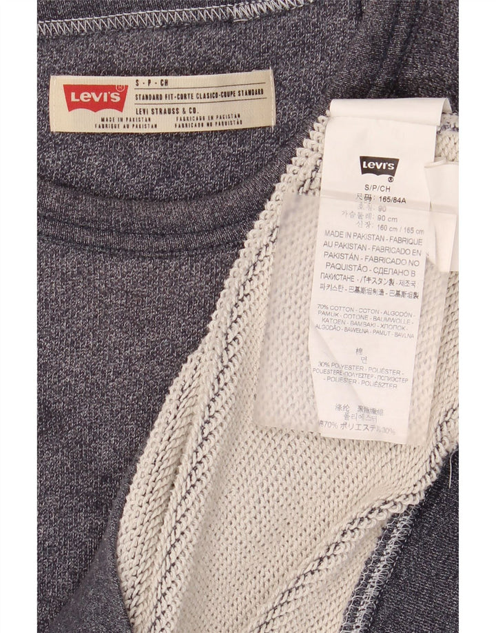 Levi's Mens Standard Fit Sweatshirt Jumper Small Navy Blue Flecked Cotton
