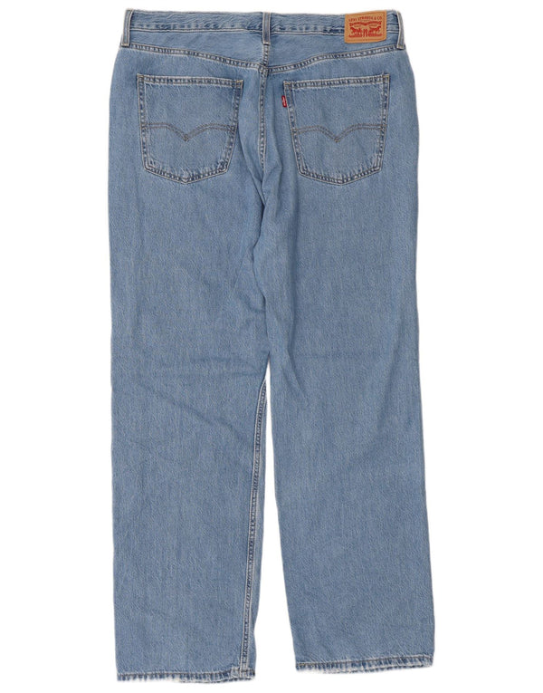 Levi's Womens Low Pro Straight Jeans W32 L31 Blue Cotton