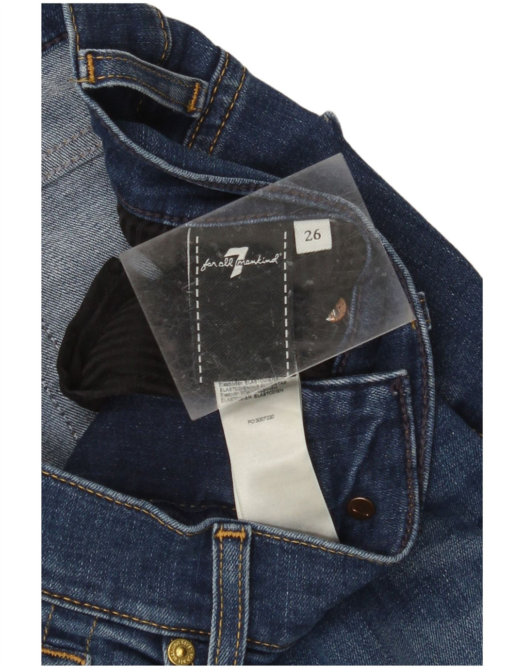 7 FOR ALL MANKIND Womens Slim Jeans W26 L28 Blue Cotton