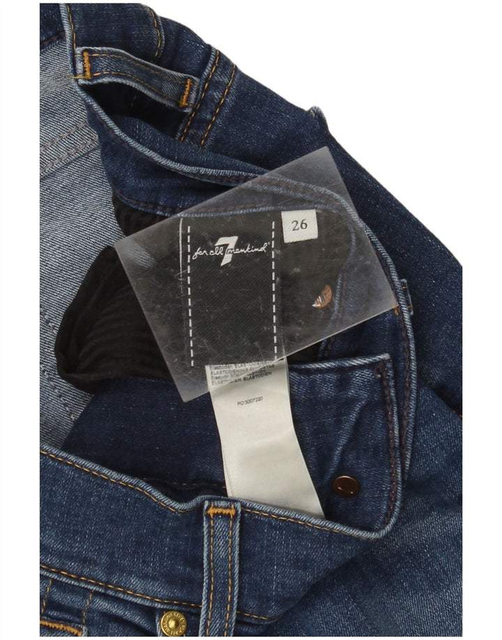 7 FOR ALL MANKIND Womens Slim Jeans W26 L28 Blue Cotton