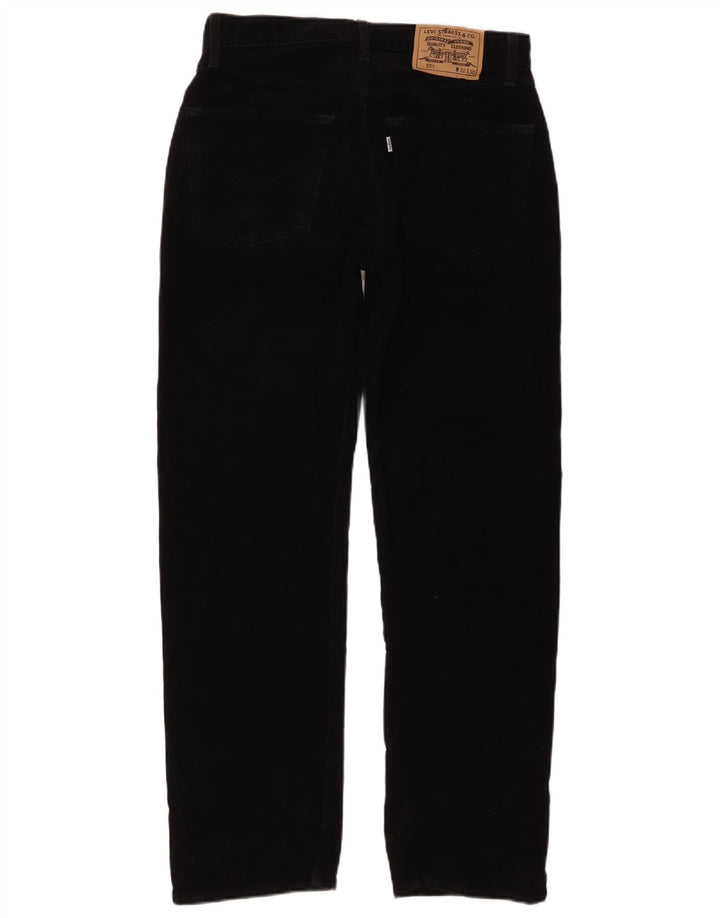 Levi's Mens 551 Straight Jeans W32 L30 Black Cotton
