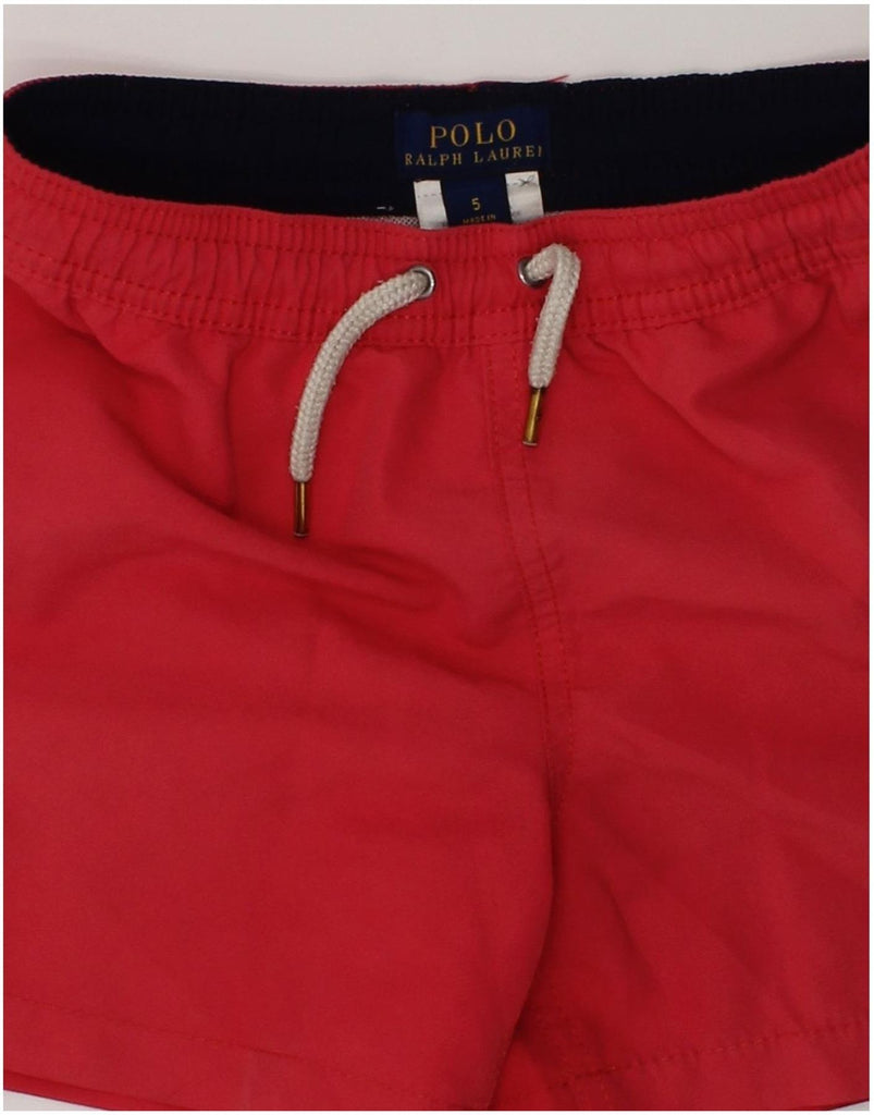 POLO RALPH LAUREN Boys Sport Shorts 4-5 Years Red Polyester | Vintage Polo Ralph Lauren | Thrift | Second-Hand Polo Ralph Lauren | Used Clothing | Messina Hembry 