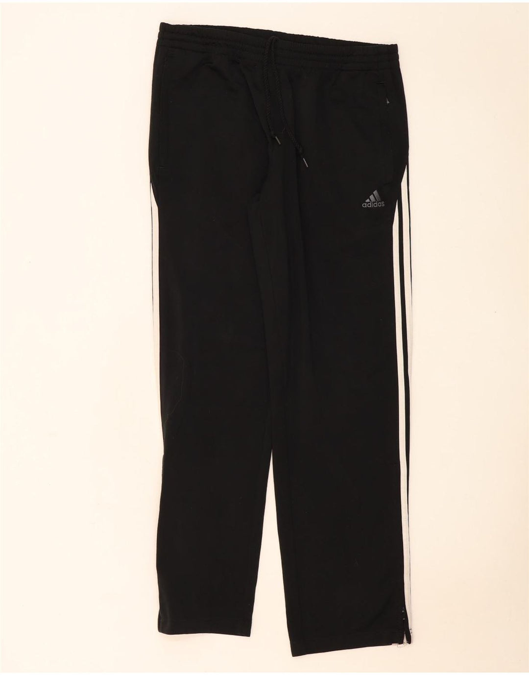 Adidas Mens Tracksuit Trousers UK 40/42 Medium Black Polyester