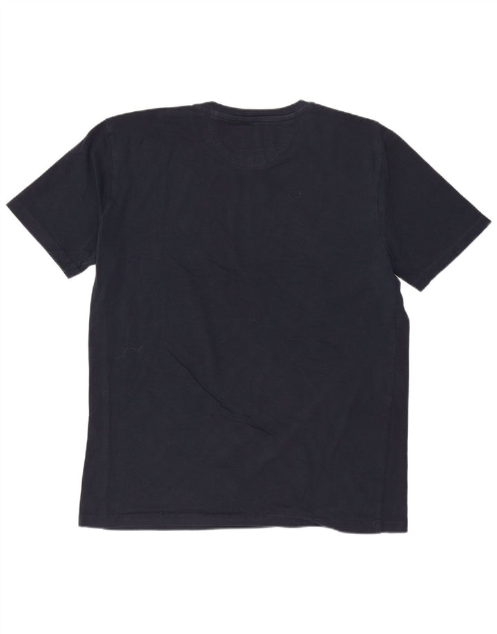 ZARA Mens Slim Fit T-Shirt Top XL Navy Blue