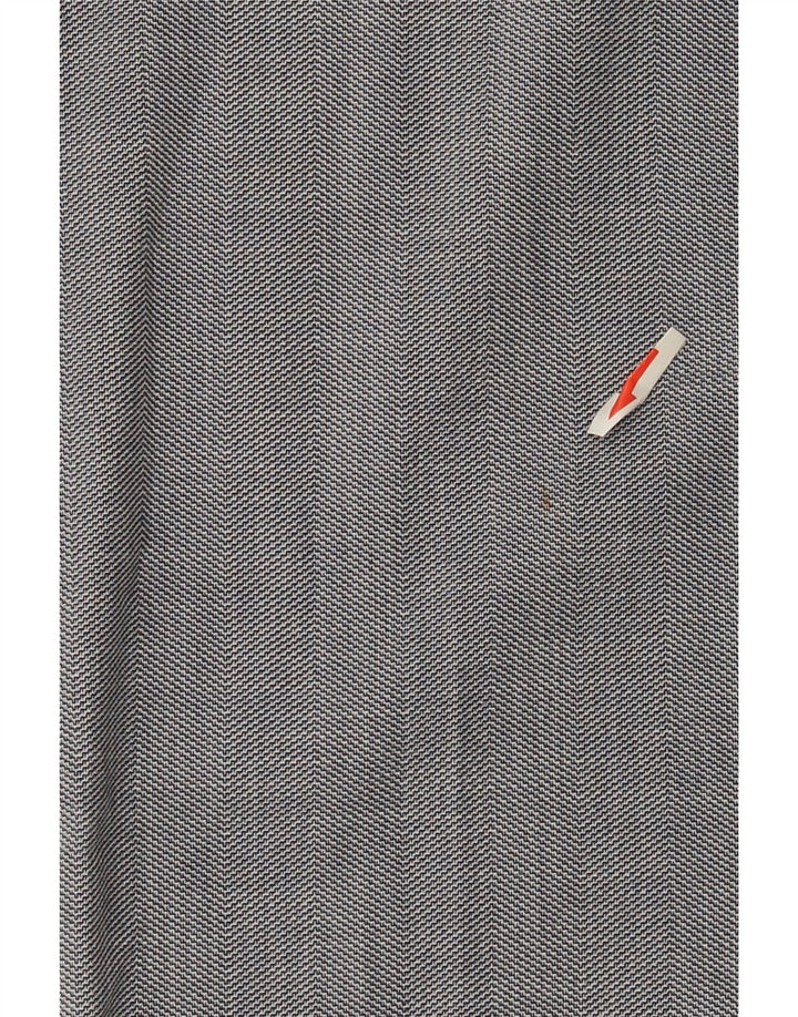 Zara Womens Slim Suit Trousers EU 40 Medium W30 L27 Grey Chevron Polyester