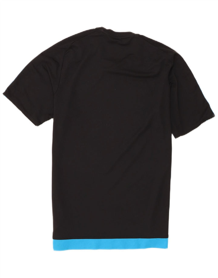 Adidas Mens Climalite T-Shirt Top Medium Black Colourblock Polyester