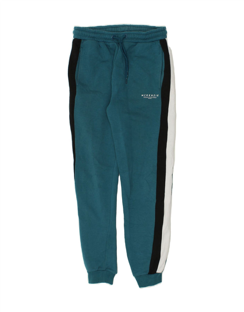 MCKENZIE Boys Tracksuit Trousers Joggers 13-14 Years Turquoise Colourblock | Vintage Mckenzie | Thrift | Second-Hand Mckenzie | Used Clothing | Messina Hembry 