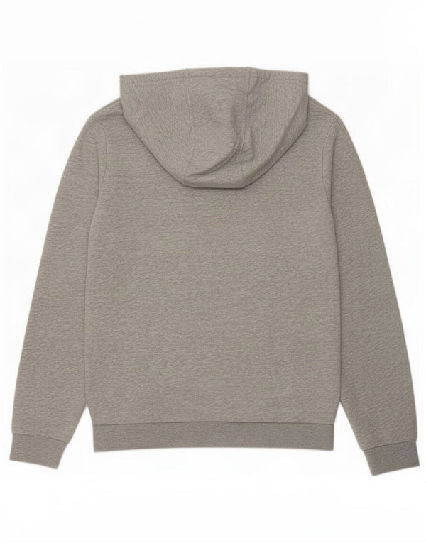 Adidas Boys Graphic Hoodie Jumper 11-12 Years Grey Cotton