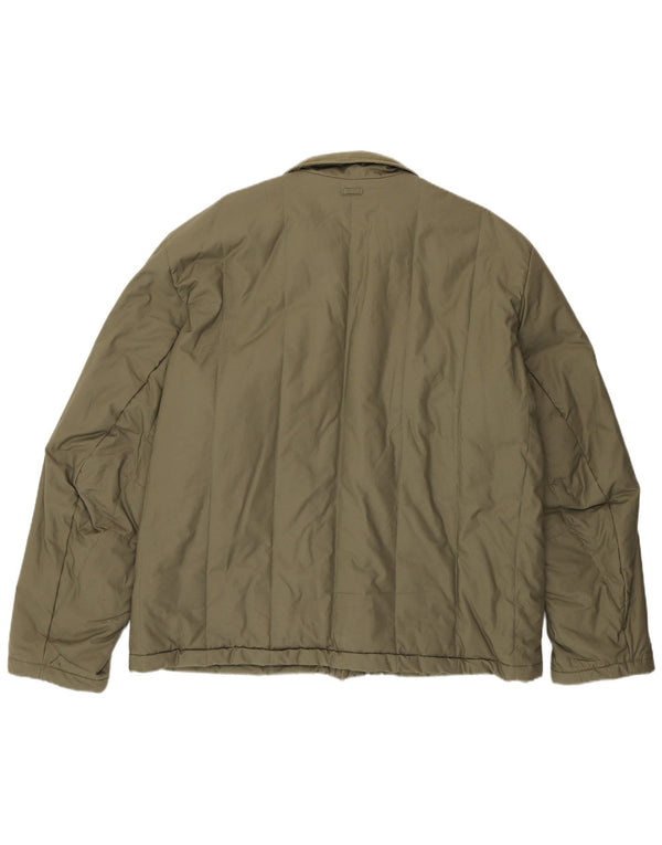 Napapijri Mens Padded Jacket UK 44 2XL Khaki Cotton