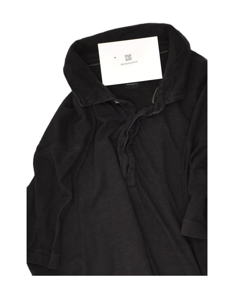HUGO BOSS Mens Regular Fit Polo Shirt Medium Black | Vintage Hugo Boss | Thrift | Second-Hand Hugo Boss | Used Clothing | Messina Hembry 