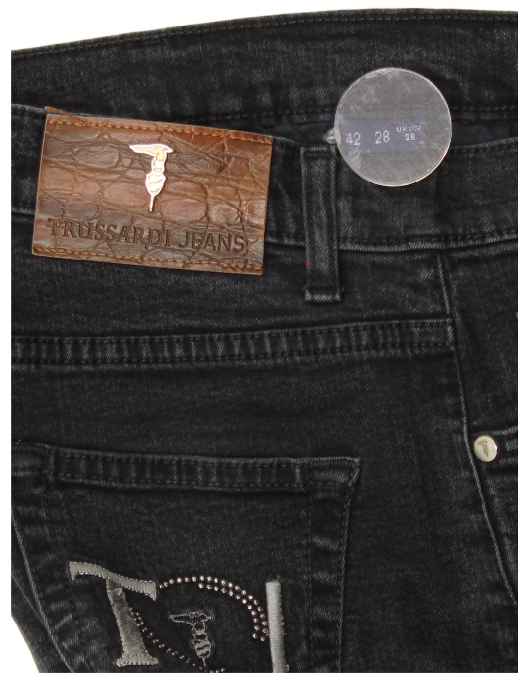 Trussardi Womens Straight Jeans W26 L29 Grey