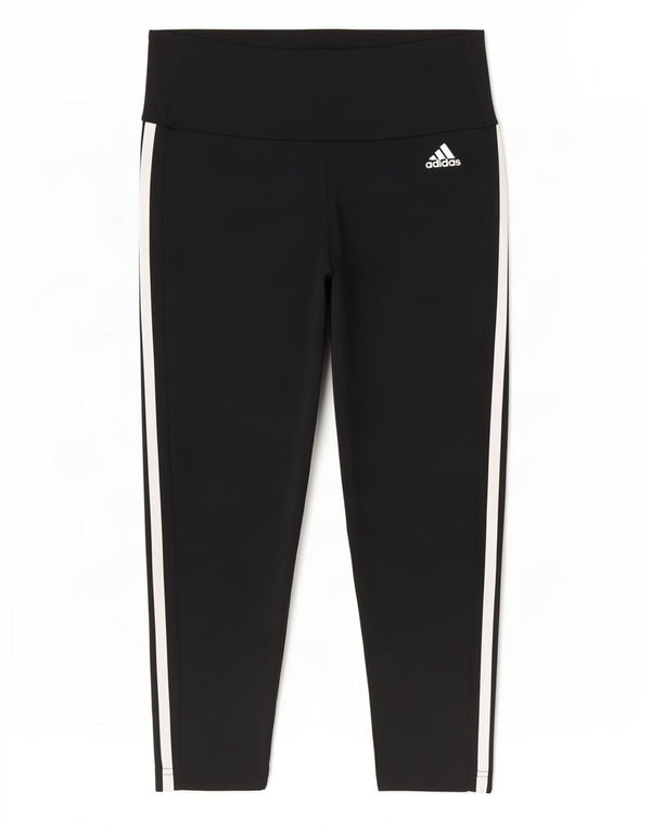 Adidas Womens Aeroready Capri Leggings UK 8/10 Small Black Polyester