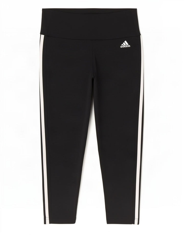 Adidas Womens Aeroready Capri Leggings UK 8/10 Small Black Polyester