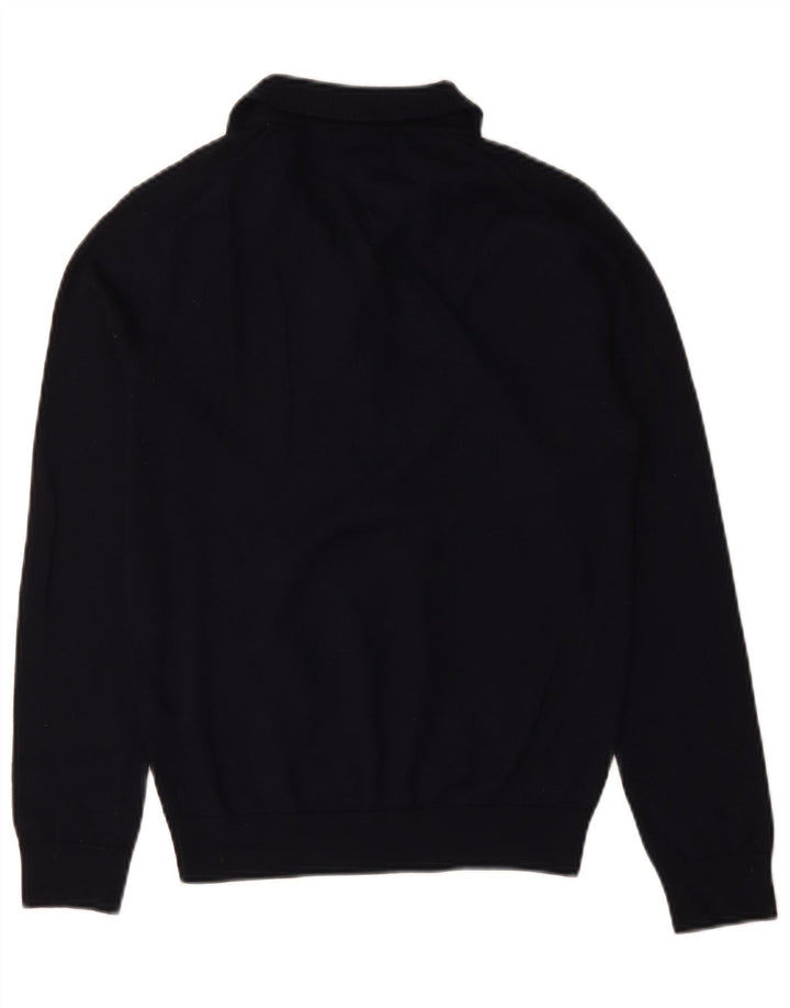 Zara Mens Polo Neck Jumper Sweater Small Navy Blue