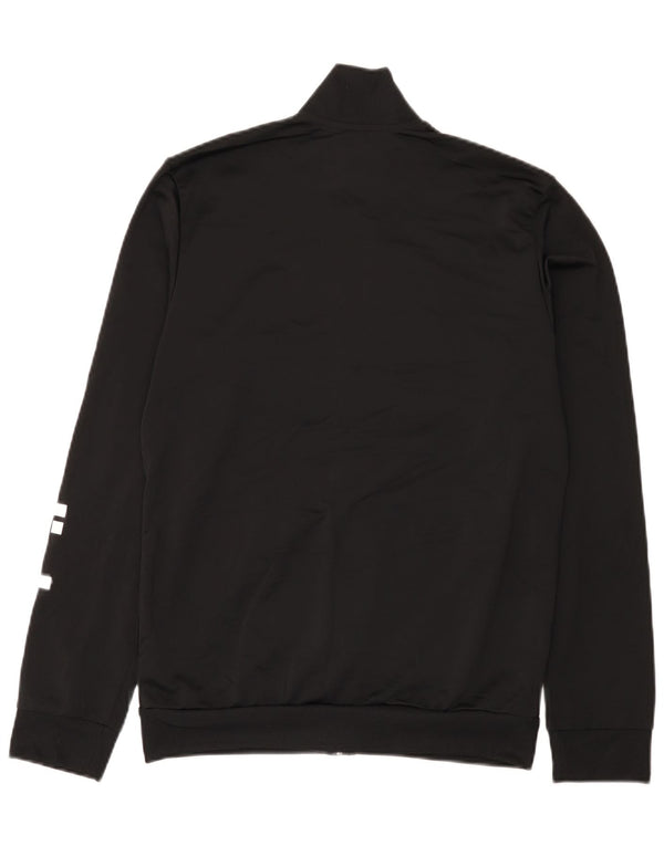 Adidas Mens Graphic Tracksuit Top Jacket UK 38/40 Medium Black Polyester