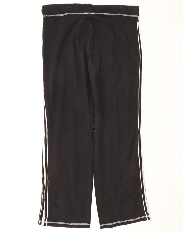 Marks & Spencer Womens Tracksuit Trousers UK 16 Large Black Cotton