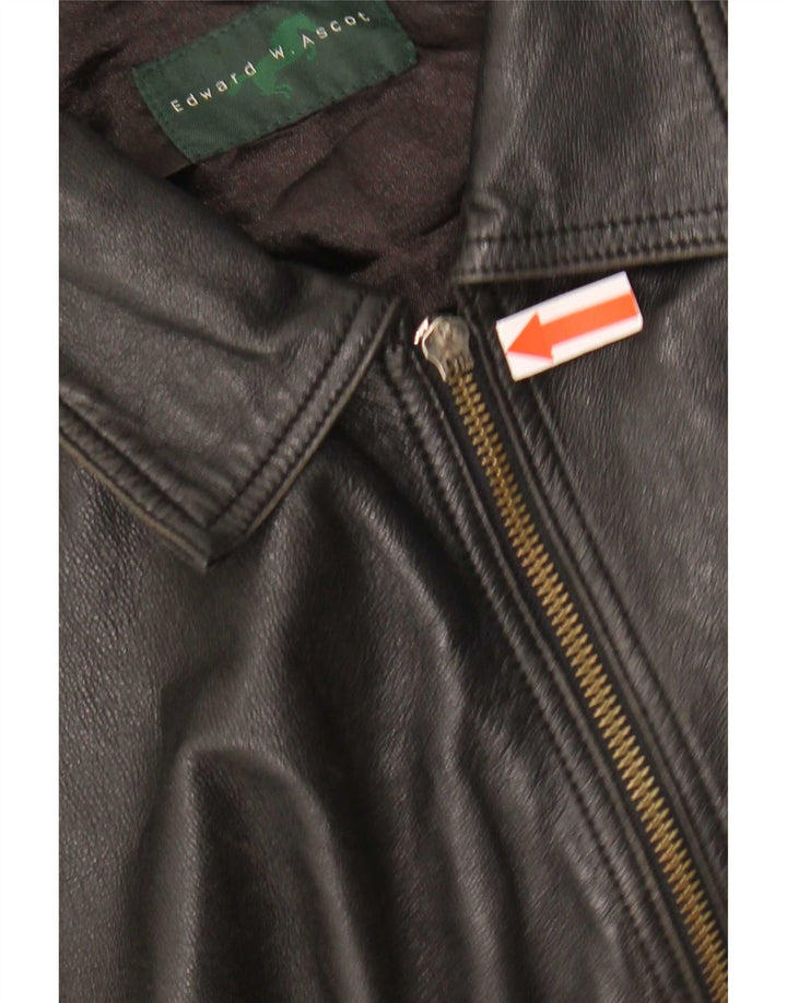 Vintage Mens Leather Jacket UK 40 Large Black