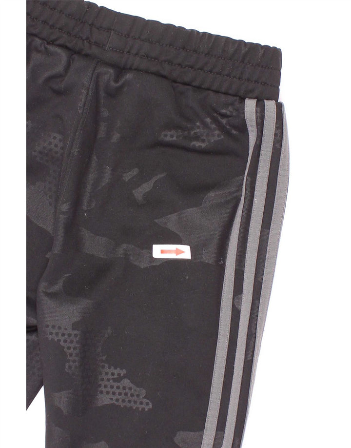 Adidas Boys Tracksuit Trousers Joggers 2-3 Years Black Camouflage Polyester