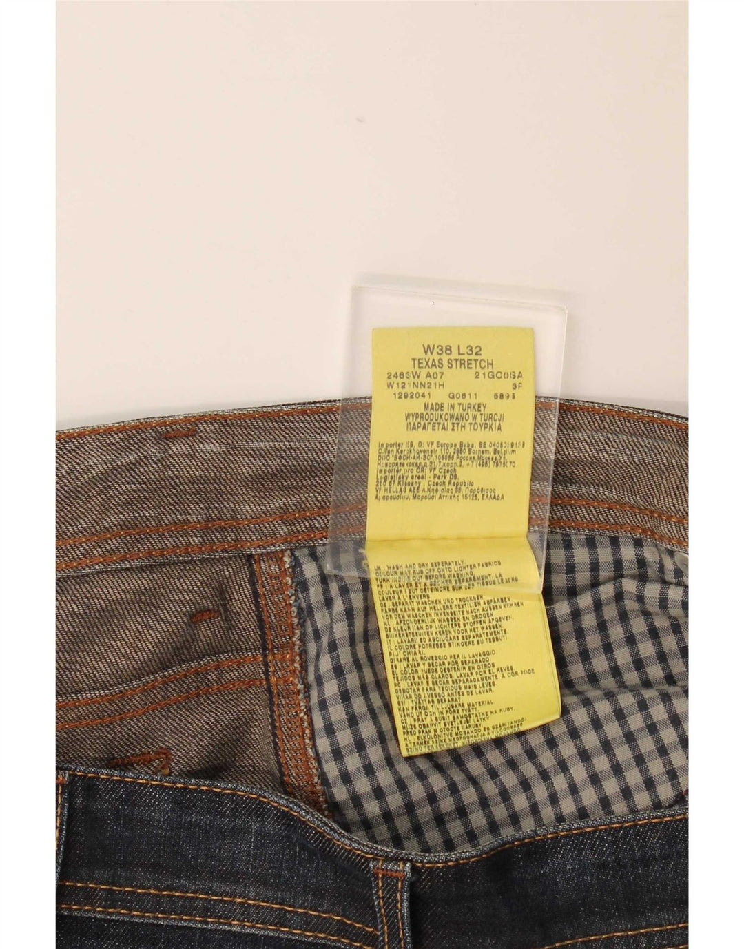 Wrangler Mens Texas Stretch Straight Jeans W38 L32 Blue Cotton