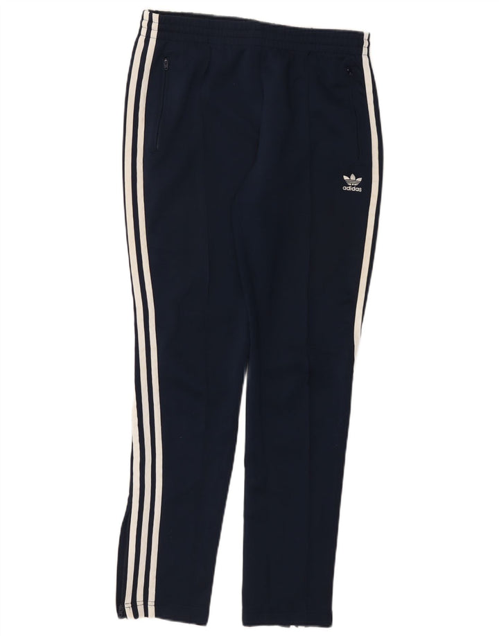 ADIDAS Mens Tracksuit Trousers Medium  Navy Blue Cotton