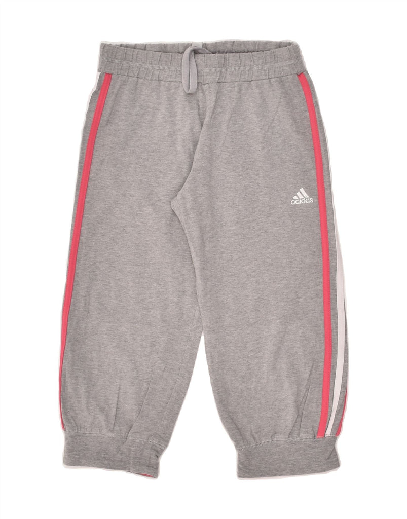 ADIDAS Womens Capri Tracksuit Trousers Joggers UK 8 Small Grey Cotton | Vintage Adidas | Thrift | Second-Hand Adidas | Used Clothing | Messina Hembry 