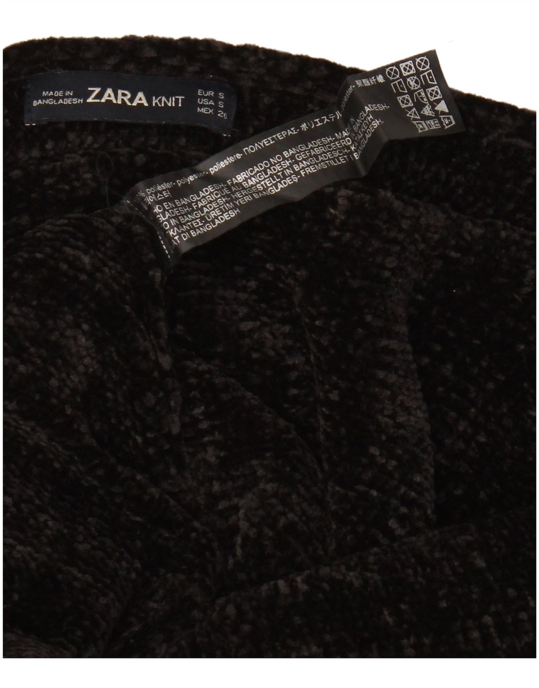 Zara Womens Oversized Boat Neck Jumper Sweater UK 10 Small Black Polyester