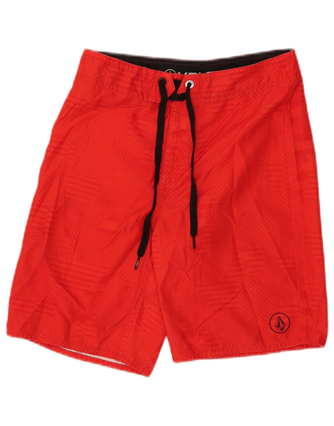Volcom Boys Swimming Shorts 11-12 Years Red Striped Polyester